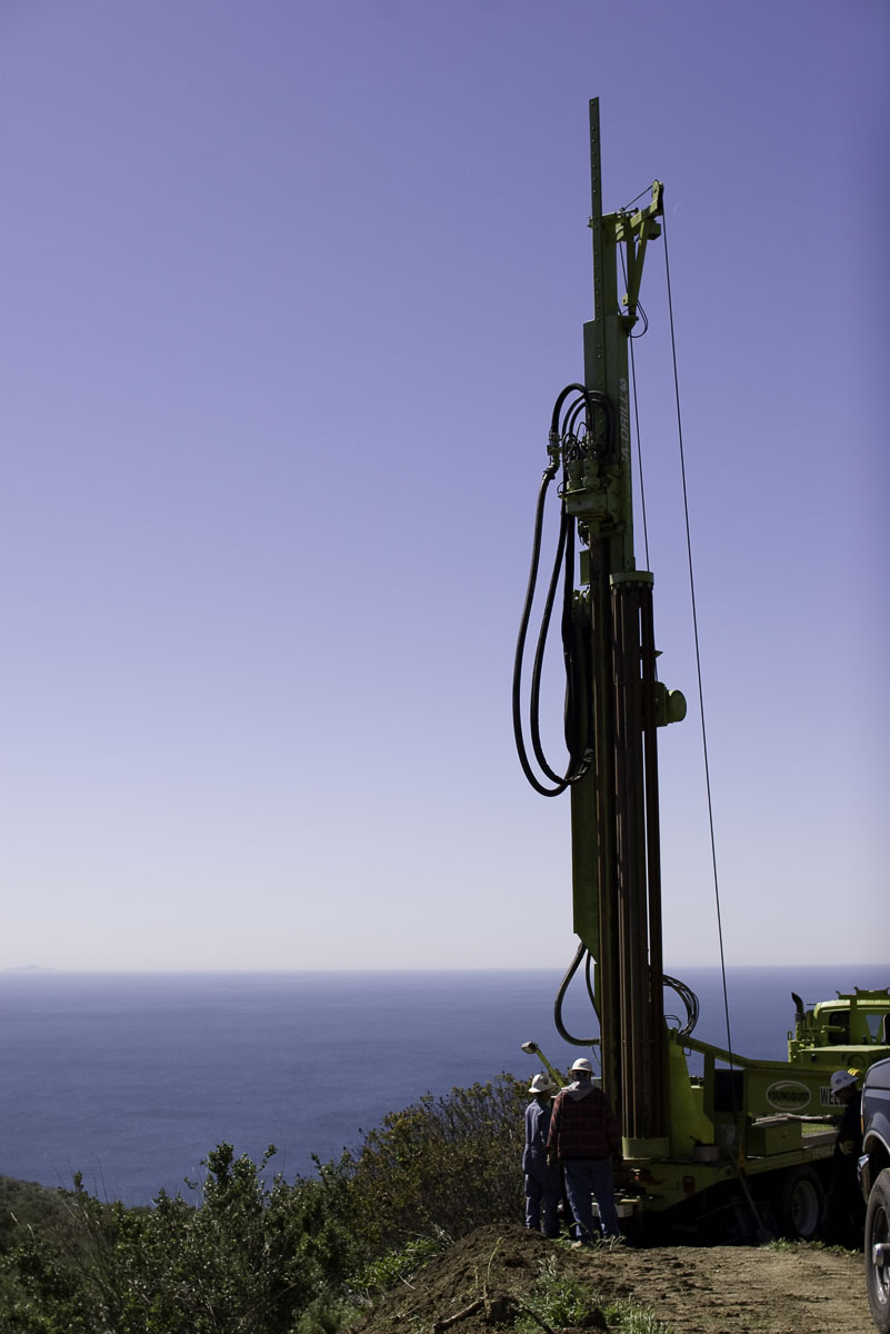 Photo of drilling rig overlooking the Pacific